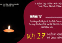 Ngày 27/4: NGUỒN HY VỌNG NƠI CHÚA THÁNH THẦN