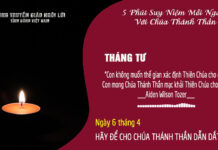 Ngày 6/4 – HÃY ĐỂ CHO CHÚA THÁNH THẦN DẪN DẮT BẠN