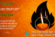 Ngày 4/5: HÃY MỞ RỘNG TÂM HỒN ĐÓN CHÚA THÁNH THẦN