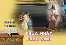 CHÚ GIẢI TIN MỪNG CHÚA NHẬT PHỤC SINH (Ga 20,1-9)