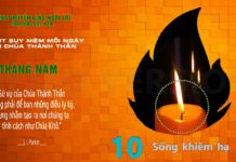 Ngày 10/5: SỐNG KHIÊM HẠ