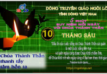 Ngày 10/06 – CHÚA THÁNH THẦN THANH TẨY TÂM HỒN TA