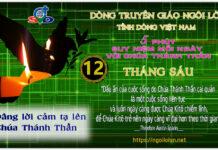 Ngày 12/06 – DÂNG LỜI CẢM TẠ LÊN CHÚA THÁNH THẦN