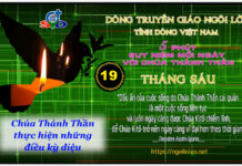 Ngày 19/06 – CHÚA THÁNH THẦN THỰC HIỆN NHỮNG ĐIỀU KỲ DIỆU