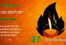 Ngày 27/05: LÒNG BAO DUNG