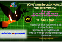 Ngày 22/06 – MẾN CHÚA VÀ YÊU NGƯỜI