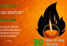Ngày 30/05: HIỂU VÀ SỐNG LỜI CHÚA