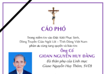 Ai Tín: Ông cố Gioan Nguyễn Huy Đằng (thân phụ Lm. Giuse Nguyễn Huy Thêm, SVD)