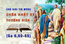 Chú giải Tin Mừng Chúa Nhật XXI Thường Niên, Năm B (Ga 6,60-69)
