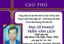 AI TÍN: Ông cố Phaolô Trần Văn Lịch (thân phụ của Thầy Micae Trần Quốc Thạch,SVD)
