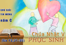 Chú Giải Tin Mừng Chúa Nhật V Phục Sinh, Năm C (Ga 13,31-35)