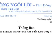 Thông báo sa thải Lm. Martinô Mai Anh Tuấn