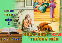 Chú Giải Tin Mừng Chúa Nhật XXVI Thường Niên, Năm C (Lc 16,19-31)