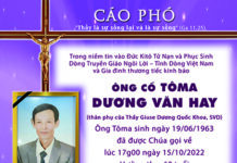 AI TÍN: Ông Cố Tôma Dương Văn Hay (Thân phụ của Thầy Giuse Dương Quốc Khoa, SVD)