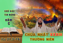 Chú Giải Tin Mừng Chúa Nhật XXXIII Thường Niên, Năm C (Lc 21,5-19)