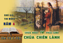 Chú giải Tin Mừng Chúa Nhật IV Phục Sinh, Năm A (Ga 10,1-10)