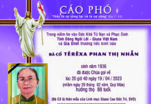 AI TÍN: Bà Cố Têrêxa Phan Thị Nhẫn (thân mẫu của Lm. Giuse Cao Đức Trí, SVD)