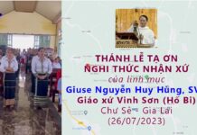 Hình ảnh Nghi thức NHẬN XỨ và THÁNH LỄ TẠ ƠN tại Gx. Vinh Sơn | 26 /07/2023
