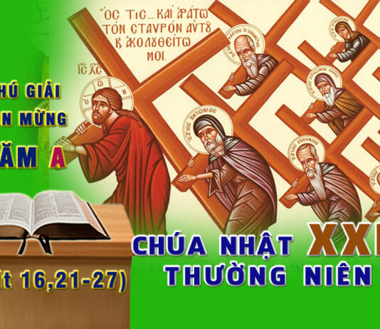 Chú giải Tin Mừng Chúa Nhật XXII Thường Niên, Năm A (Mt 16,21-27)