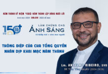 THÔNG ĐIỆP CỦA CHA TỔNG QUYỀN NHÂN DỊP KHAI MẠC NĂM THÁNH