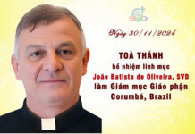 Bổ nhiệm linh mục João Batista de Oliveira, SVD, làm Giám mục Giáo phận Corumbá, Brazil