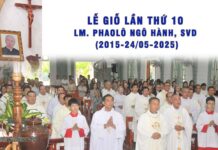 LỄ GIỖ LẦN THỨ 10 CỦA CHA PHAOLÔ NGÔ HÀNH, SVD (2015 – 24/05 – 2025)