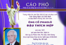 AI TÍN: Ông Cố Phaolô Đậu Thích Hợp (thân phụ của Lm. Phaolô Đậu Văn Pháp, SVD)