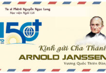 BỨC THƯ GỬI CHA THÁNH ARNOLD JANSSEN