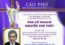 AI TÍN: Ông Cố Inhaxiô Nguyễn Kim Thủy (thân phụ của Lm. Antôn P. Nguyễn Thanh Hà, SVD)