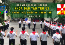 Học viện Ngôi Lời Sài Gòn tham dự khoá đào tạo Trợ Úy cho phong trào TNTT