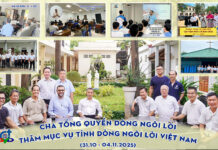 CHA TỔNG QUYỀN ANSELMO RIBEIRO THĂM MỤC VỤ TỈNH DÒNG NGÔI LỜI VIỆT NAM