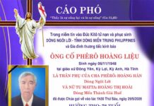 AI TÍN: Ông Cố Phêrô Hoàng Liệu (thân phụ Lm. Phêrô Hoàng Hán, SVD-PHC)