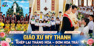 GIÁO XỨ MỸ THANH: KHÉP LẠI THÁNG HOA – ĐƠM HOA TRÁI TRONG HÀNH TRÌNH ĐỨC TIN THIẾU NHI