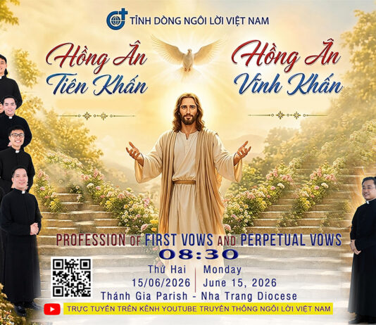 Kính báo: THÁNH LỄ HỒNG ÂN VĨNH KHẤN & TIÊN KHẤN * 8h30′ Thứ Hai, 15/06/2026 * Ngôi Lời Việt Nam