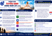 THÔNG BÁO TUYỂN SINH ƠN GỌI DÒNG NGÔI LỜI