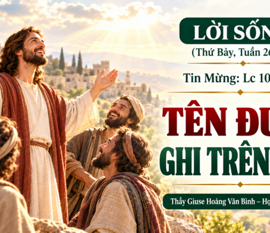 LỜI SỐNG (Thứ Bảy, Tuần 26 TN)